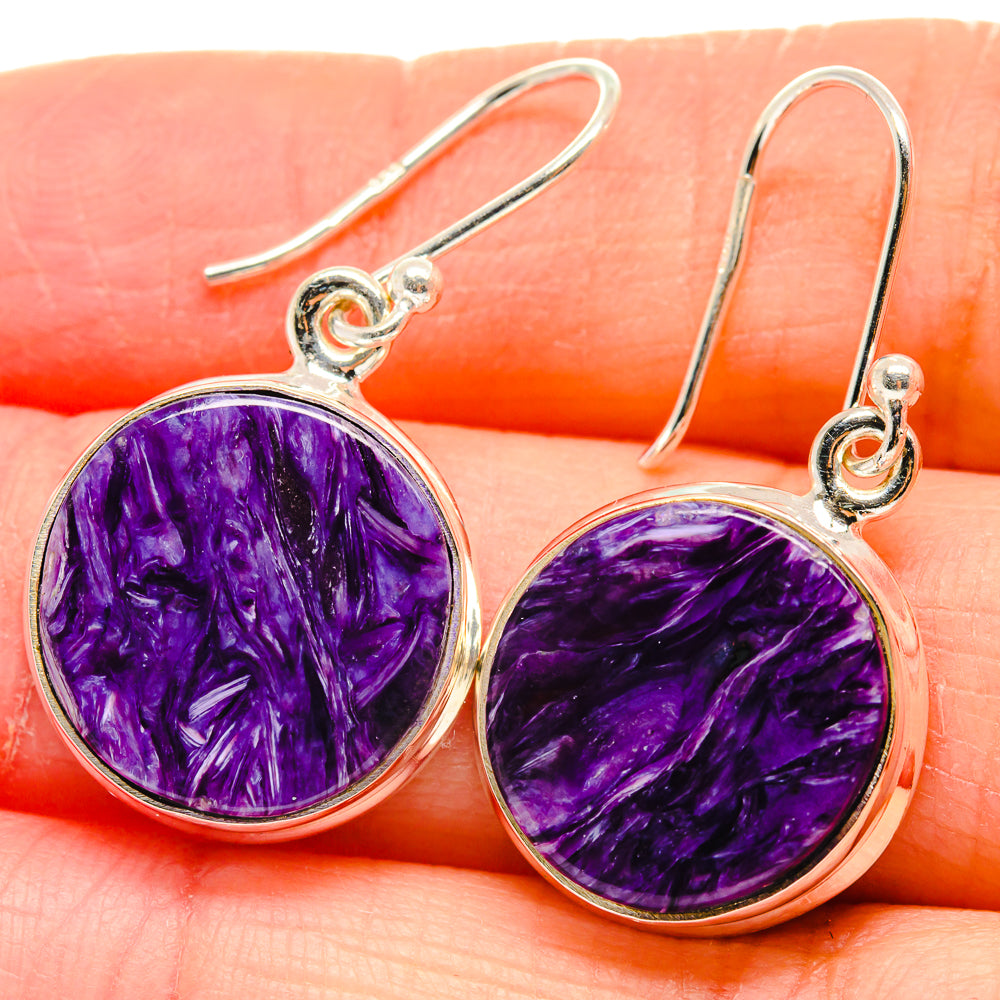 Charoite Earrings handcrafted by Anasilvercos - EARR423941