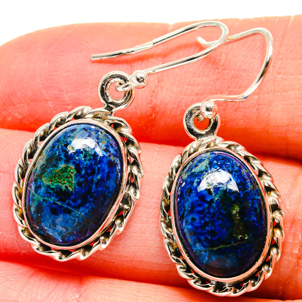 Azurite Earrings handcrafted by Anasilvercos - EARR423956