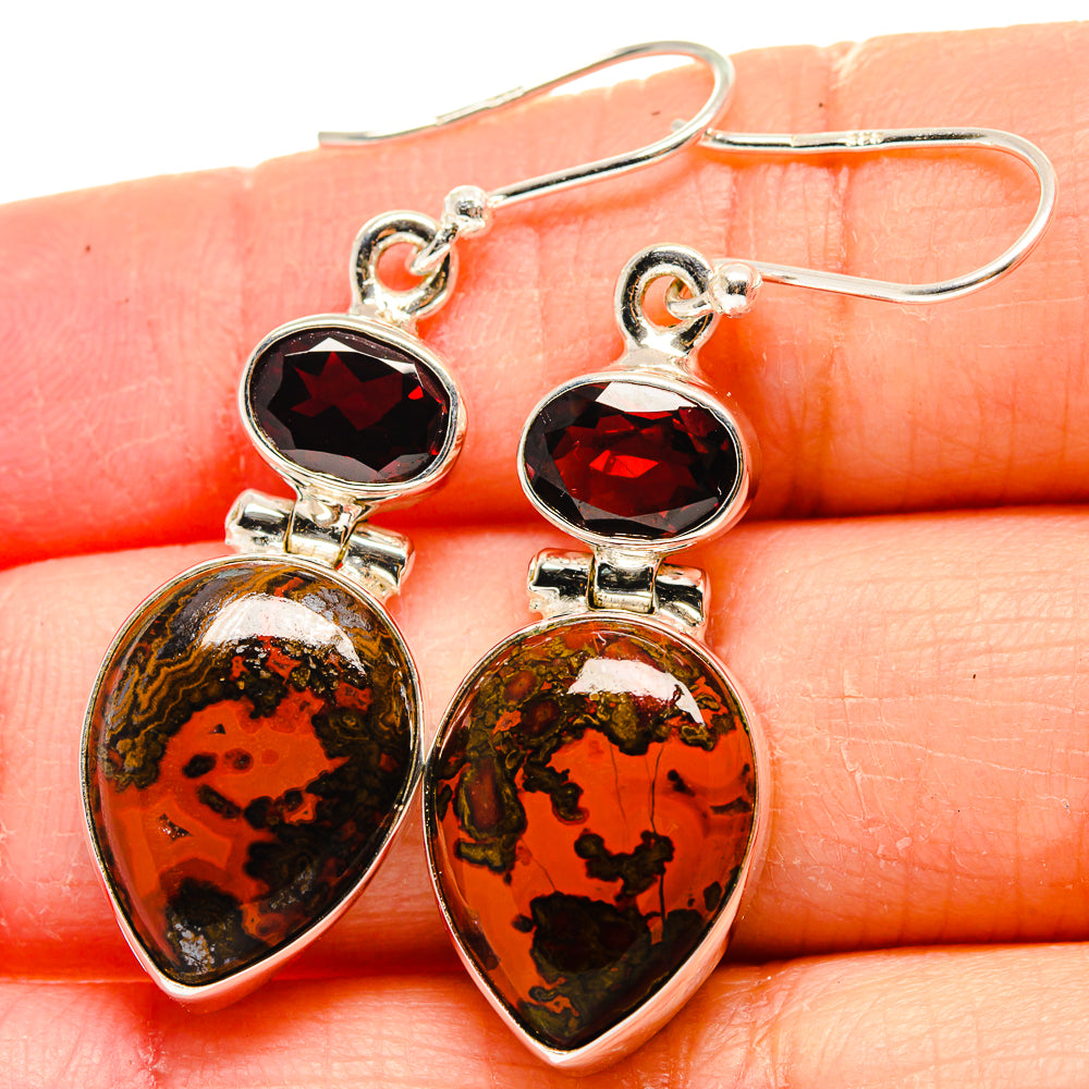 Moroccan Agate Earrings handcrafted by Anasilvercos - EARR423958