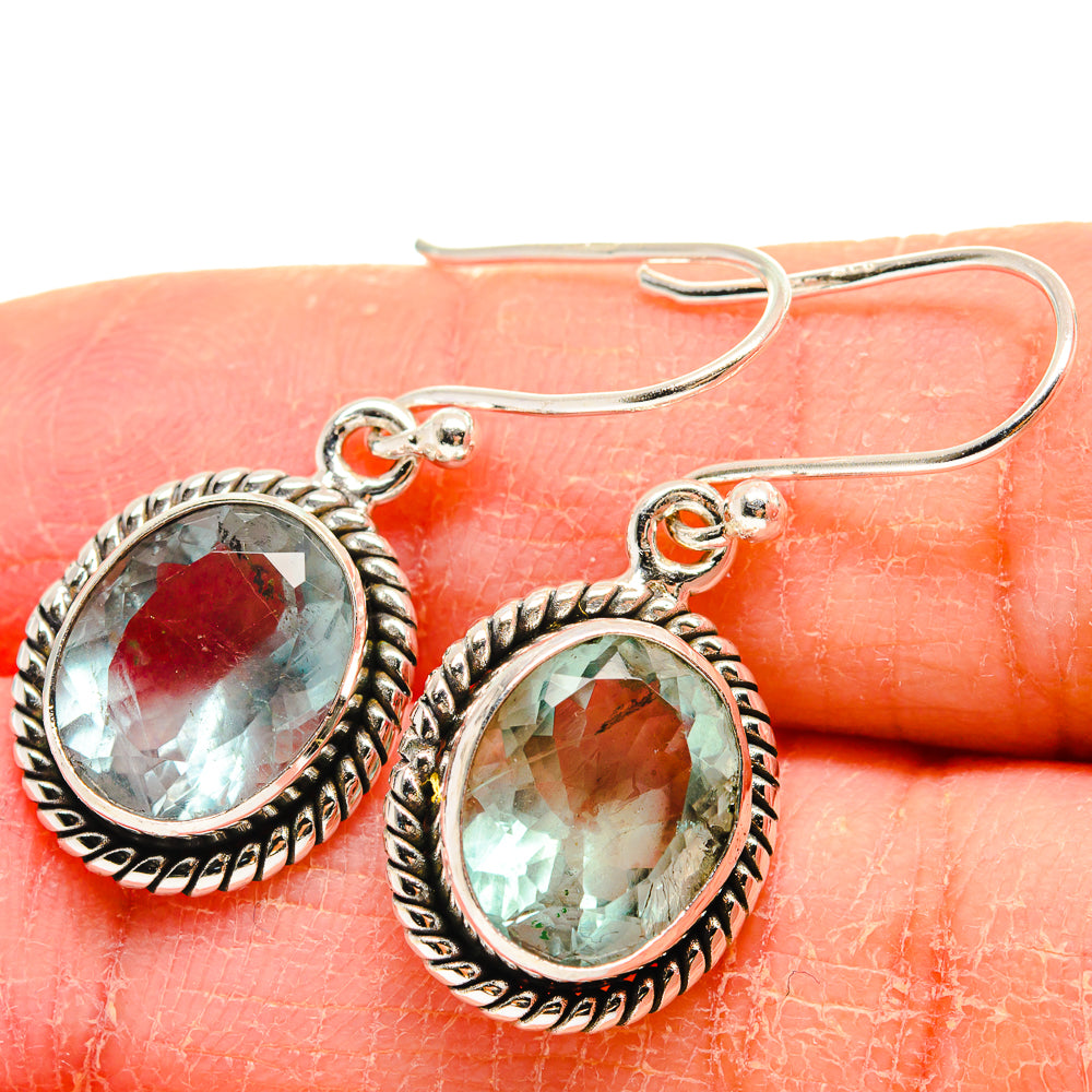 Green Fluorite Earrings handcrafted by Anasilvercos - EARR423971