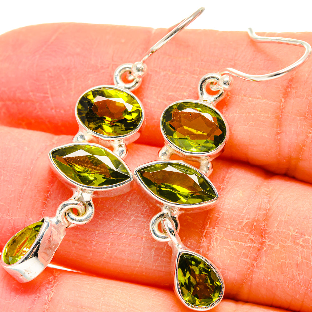 Peridot Earrings handcrafted by Anasilvercos - EARR423989