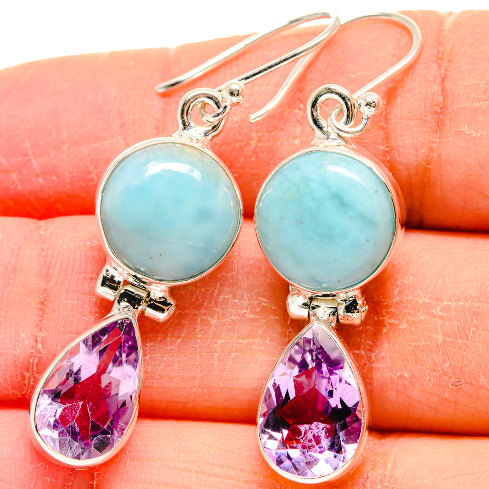 Larimar Earrings handcrafted by Anasilvercos - EARR423990