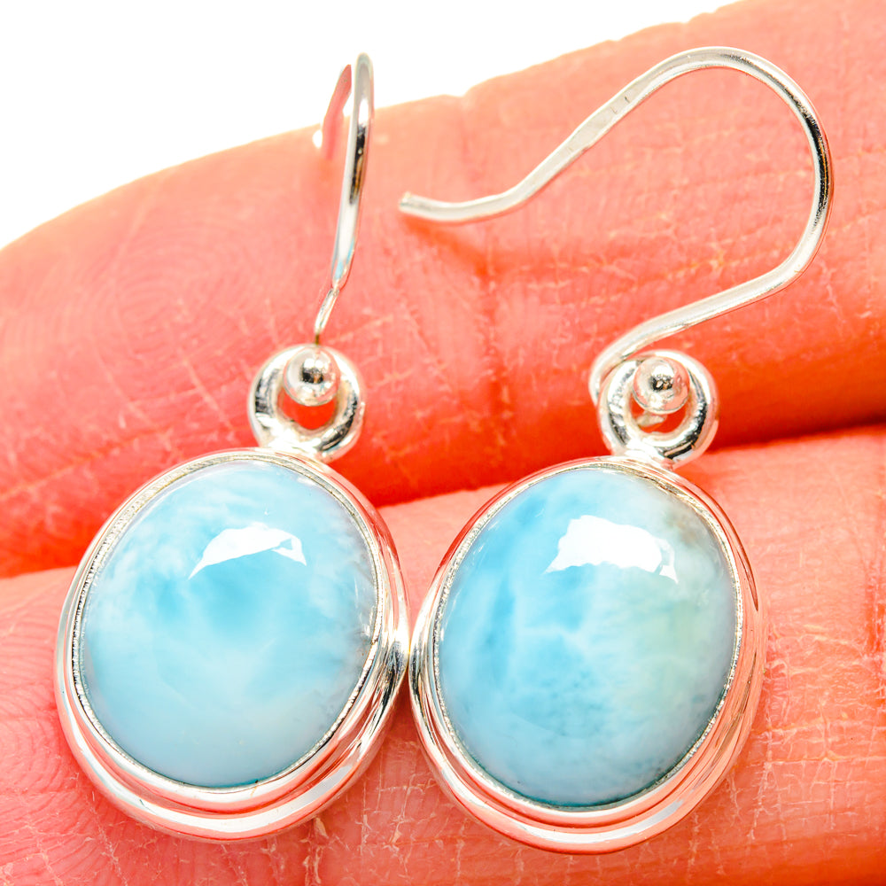 Larimar Earrings handcrafted by Anasilvercos - EARR423993