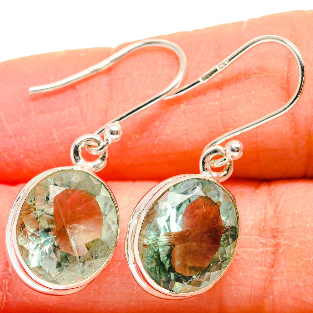 Green Fluorite Earrings handcrafted by Anasilvercos - EARR423999
