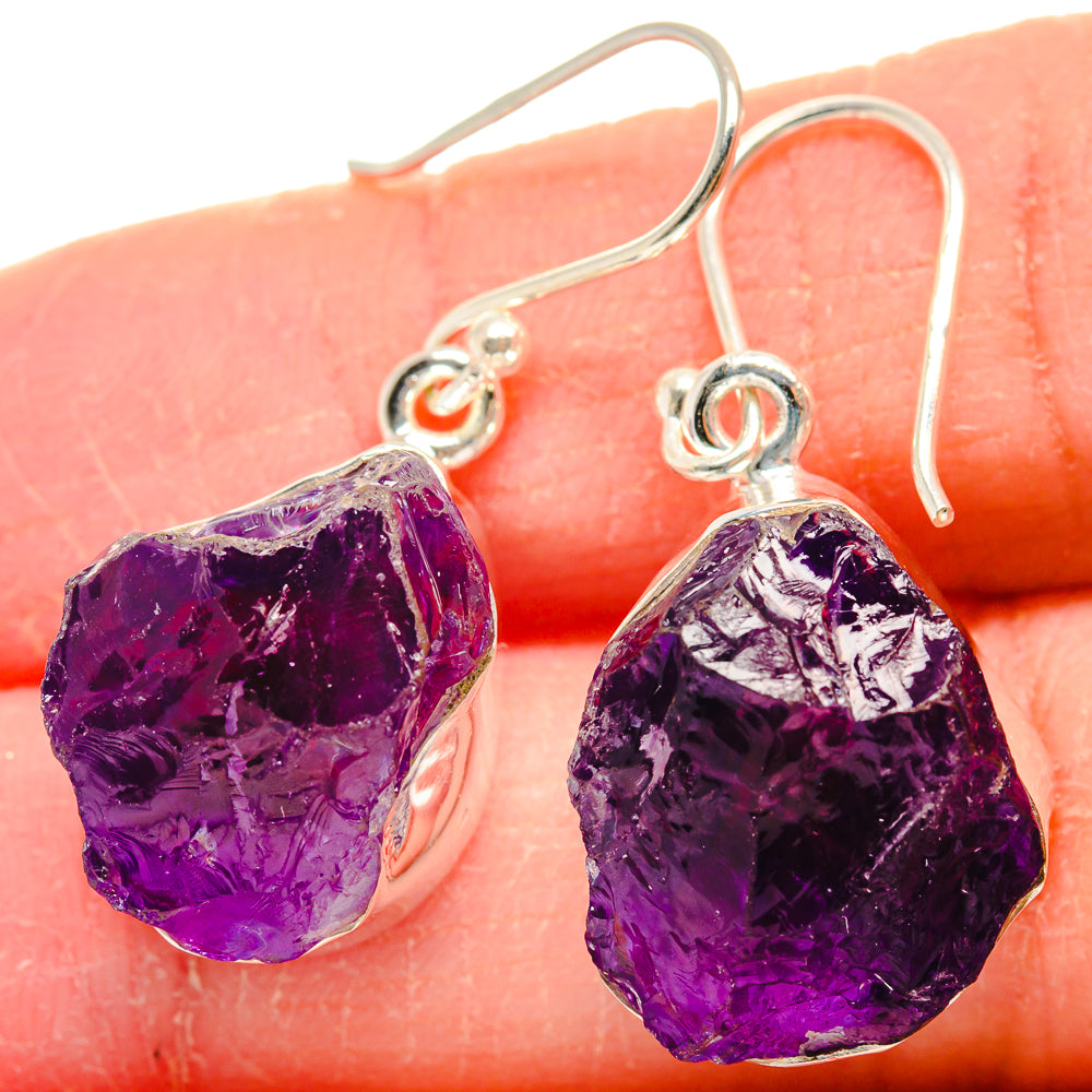 Amethyst Earrings handcrafted by Anasilvercos - EARR424003