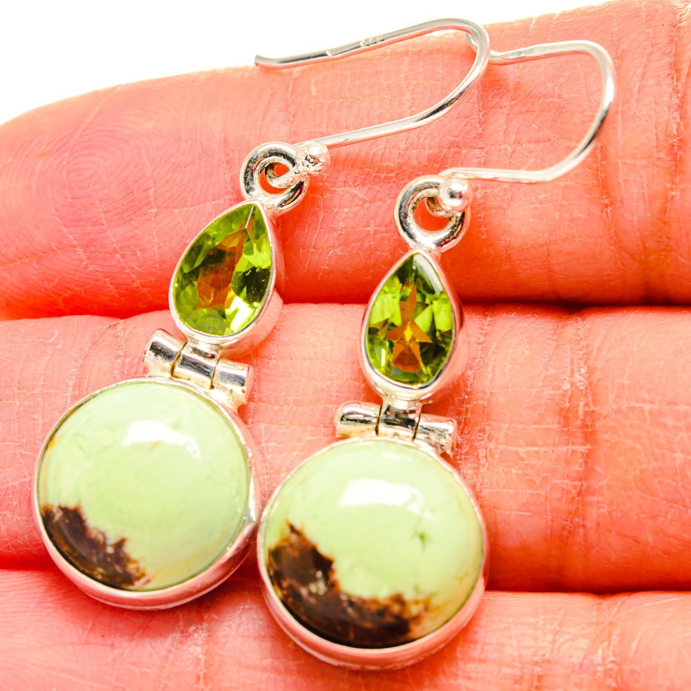 Lemon Chrysoprase Earrings handcrafted by Anasilvercos - EARR424035