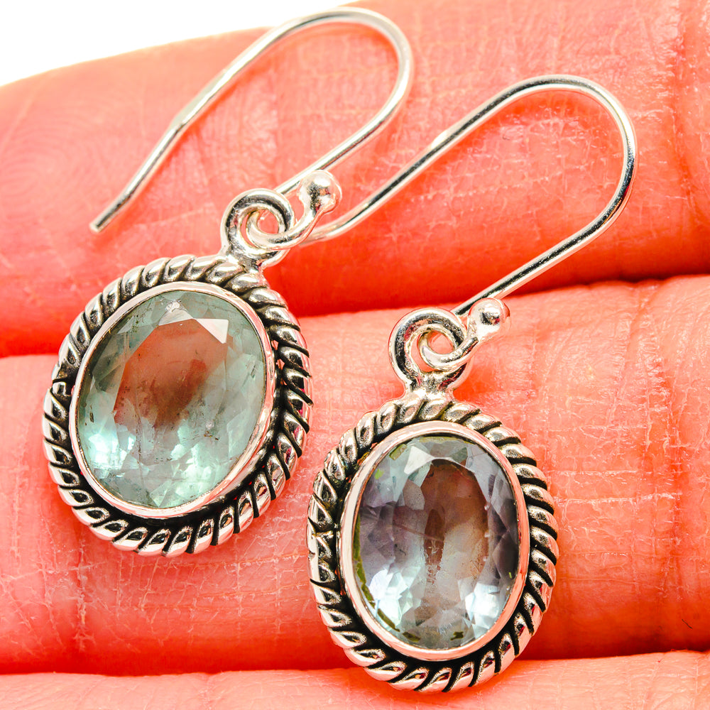 Blue Fluorite Earrings handcrafted by Anasilvercos - EARR424047