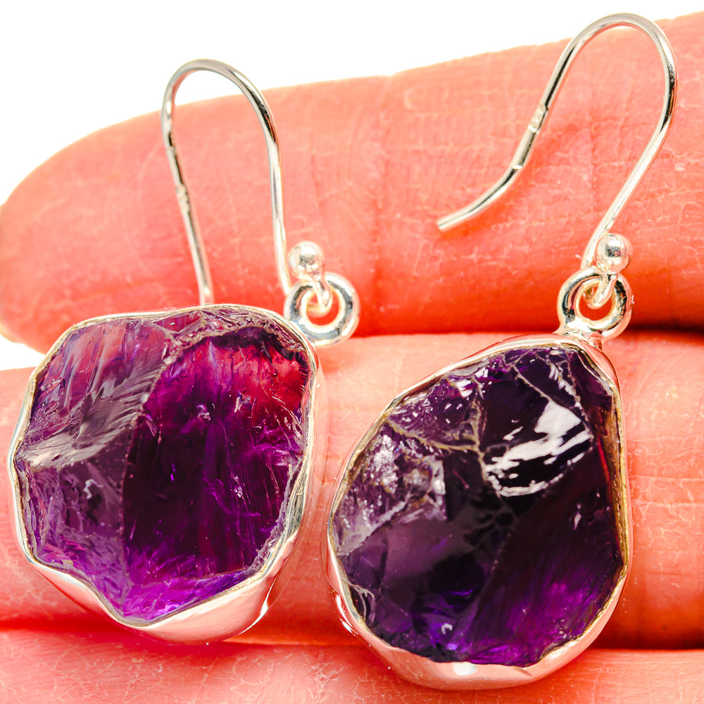 Amethyst Earrings handcrafted by Anasilvercos - EARR424062