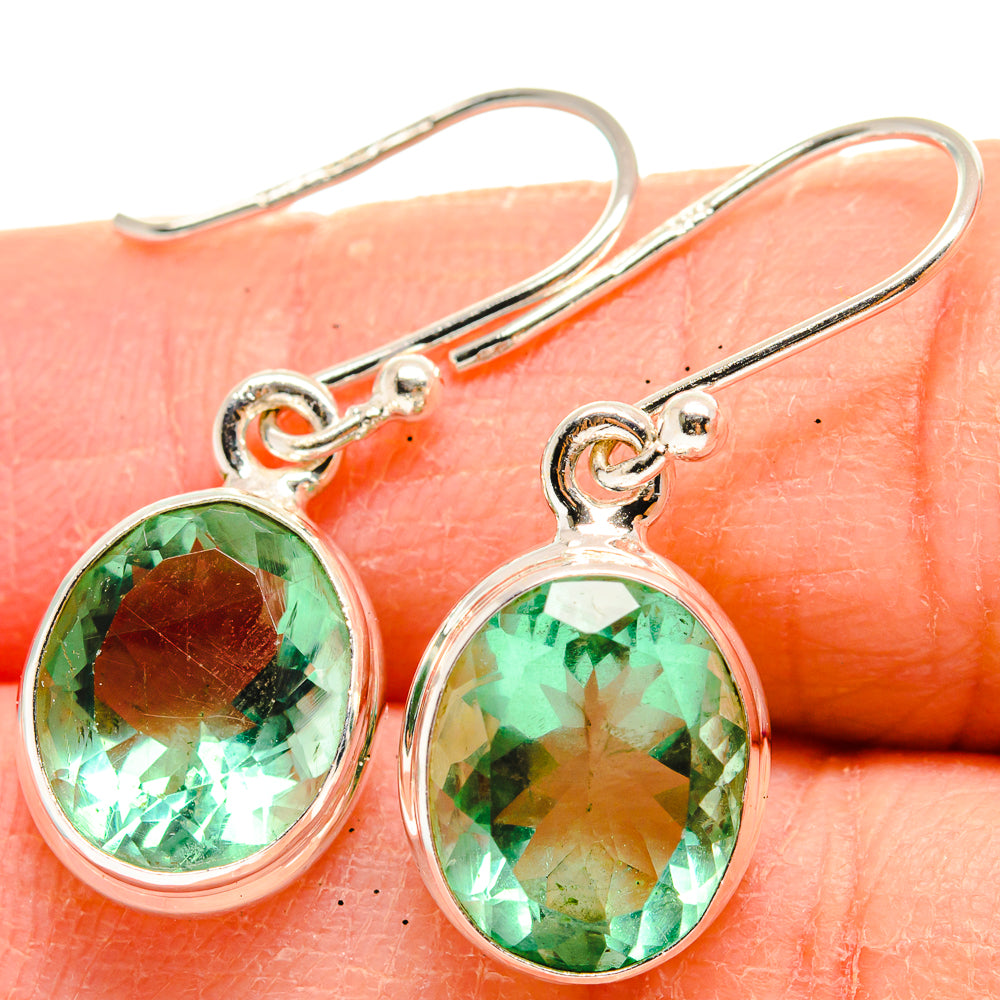 Green Fluorite Earrings handcrafted by Anasilvercos - EARR424072