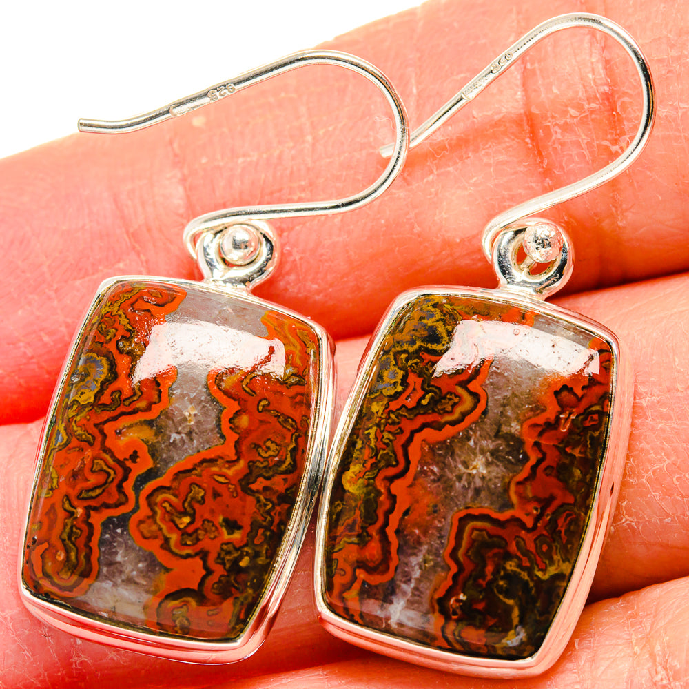 Moroccan Agate Earrings handcrafted by Anasilvercos - EARR424100
