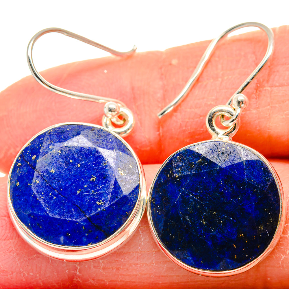 Lapis Lazuli Earrings handcrafted by Anasilvercos - EARR424105