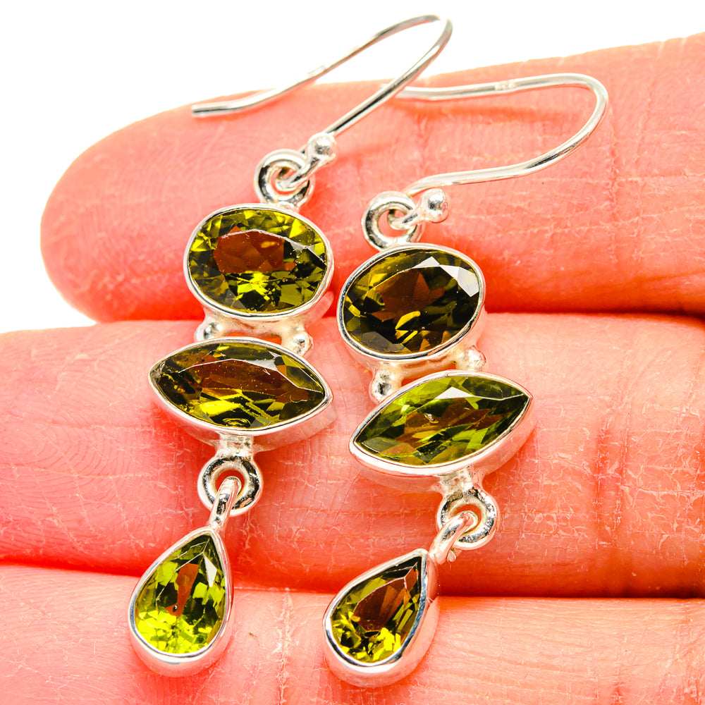 Peridot Earrings handcrafted by Anasilvercos - EARR424110
