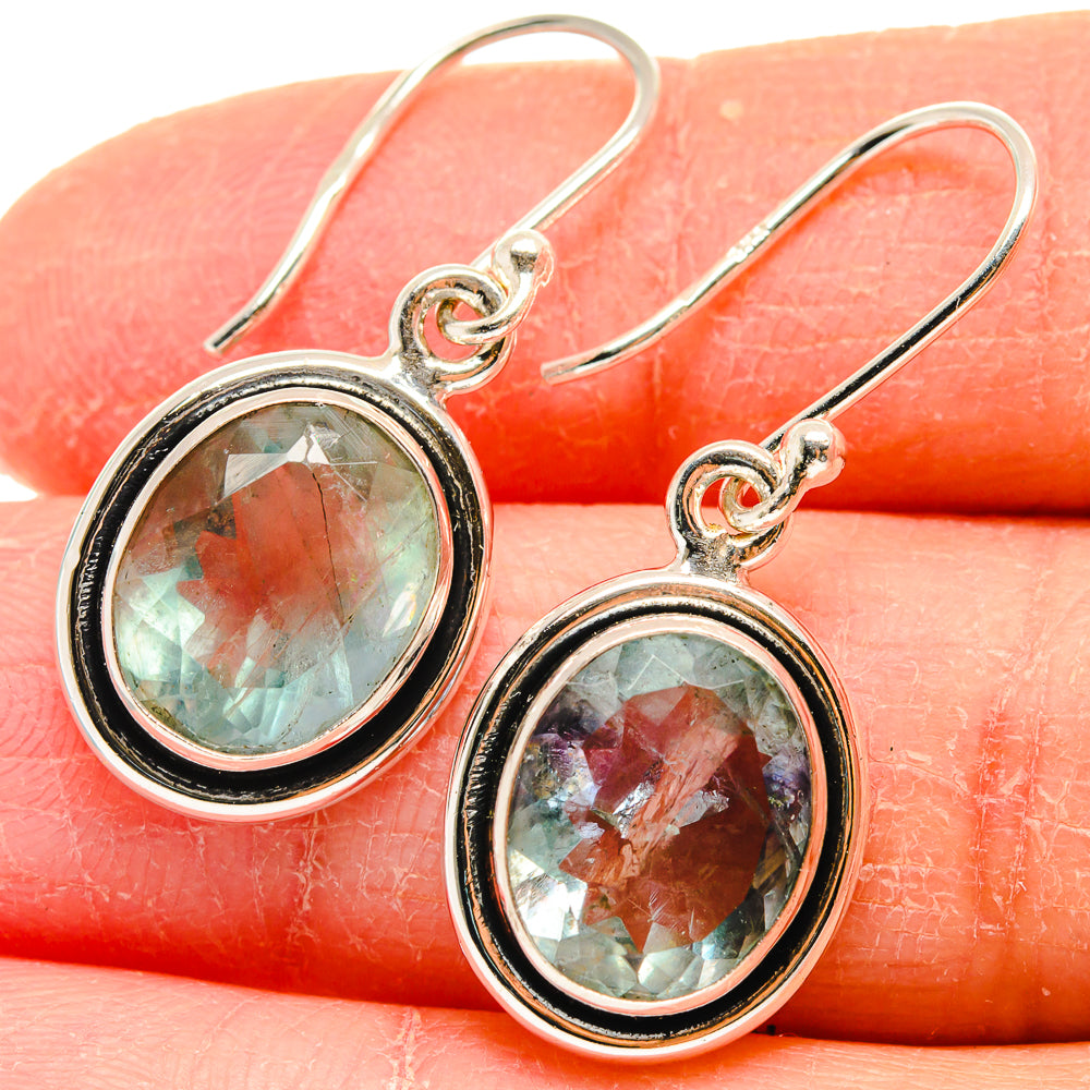 Blue Fluorite Earrings handcrafted by Anasilvercos - EARR424112