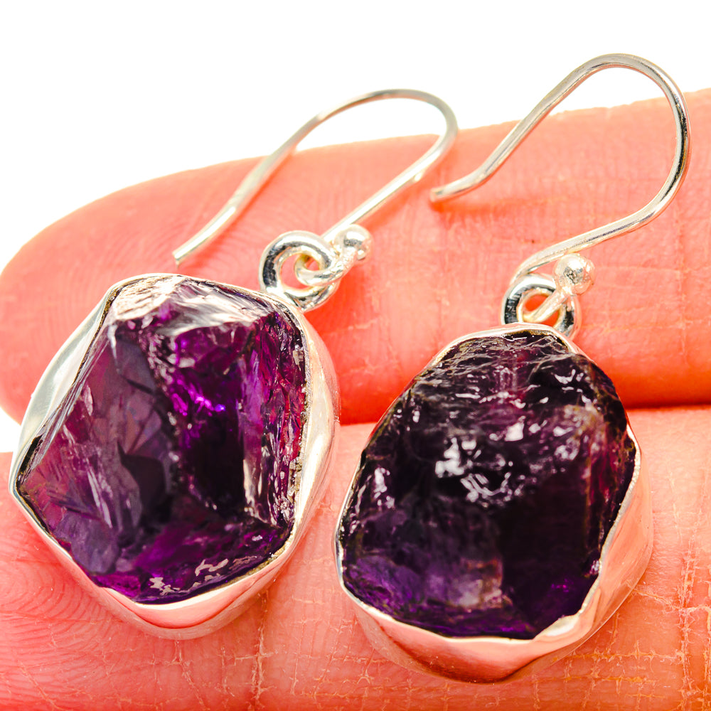 Amethyst Earrings handcrafted by Anasilvercos - EARR424118