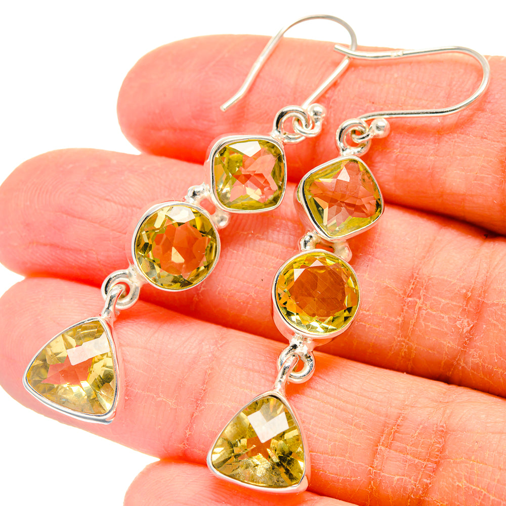 Citrine Earrings handcrafted by Anasilvercos - EARR424122
