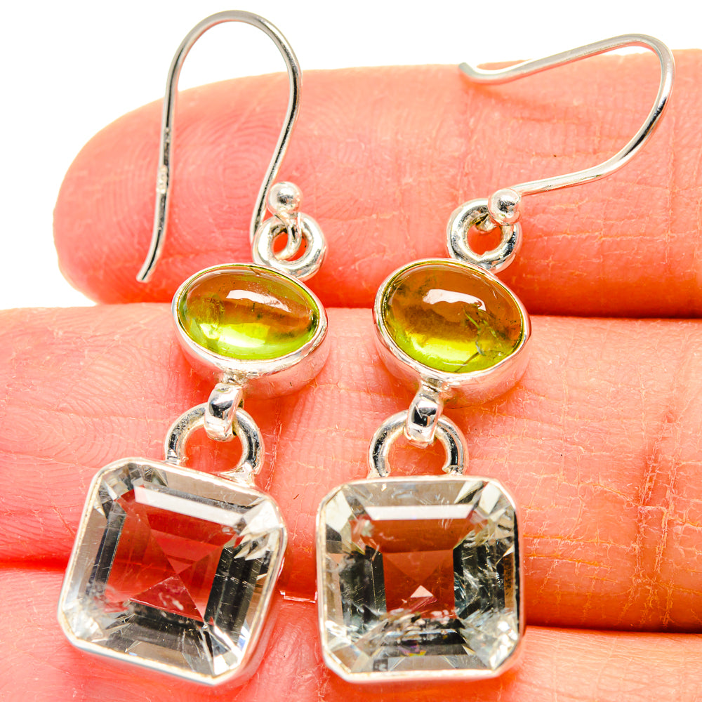 Green Amethyst Earrings handcrafted by Anasilvercos - EARR424126