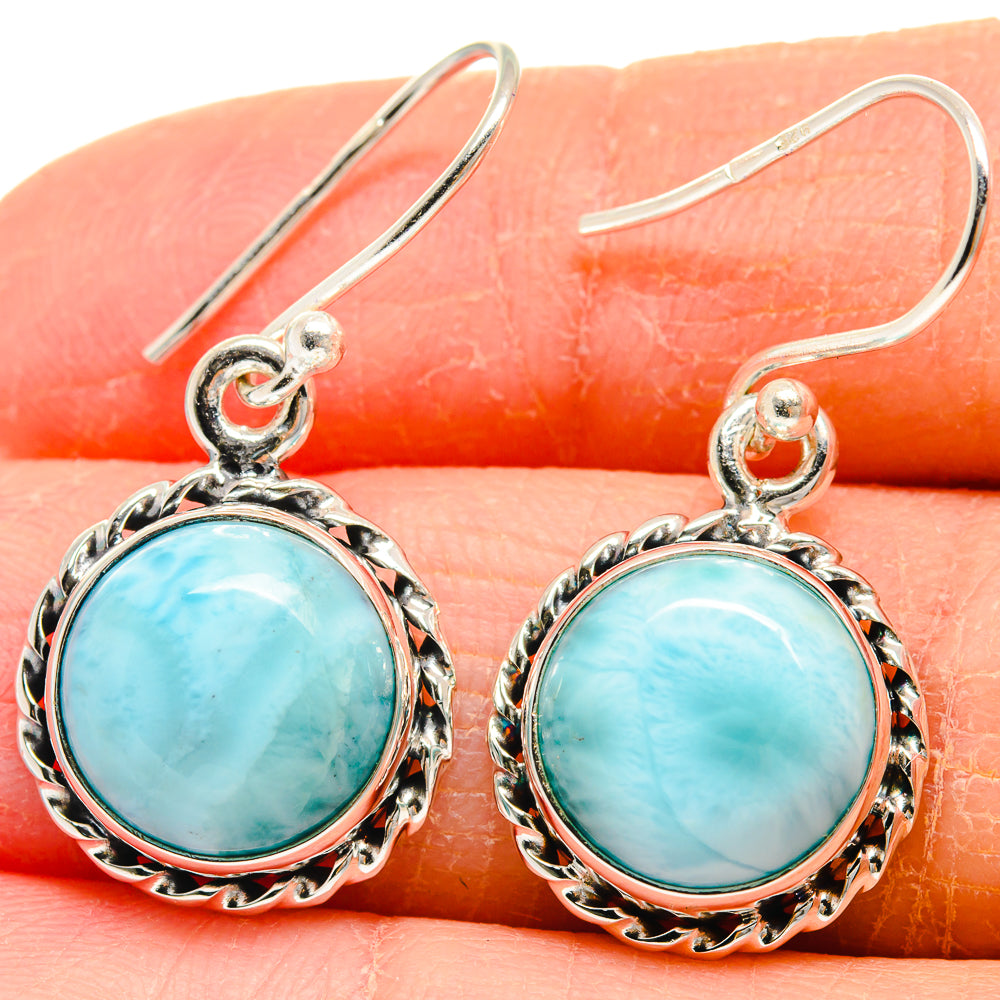 Larimar Earrings handcrafted by Anasilvercos - EARR424133