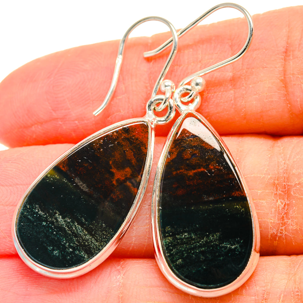 Bloodstone Earrings handcrafted by Anasilvercos - EARR424139