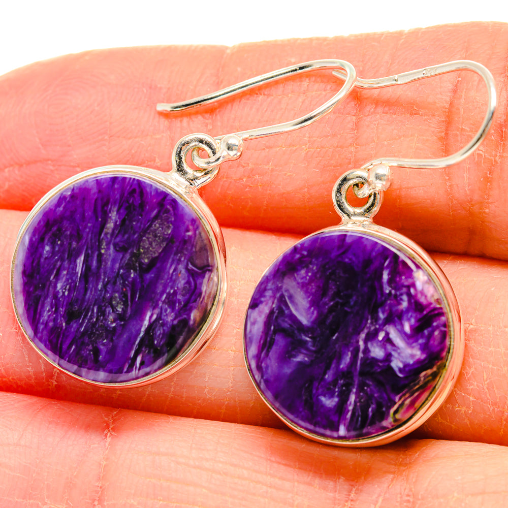 Charoite Earrings handcrafted by Anasilvercos - EARR424142