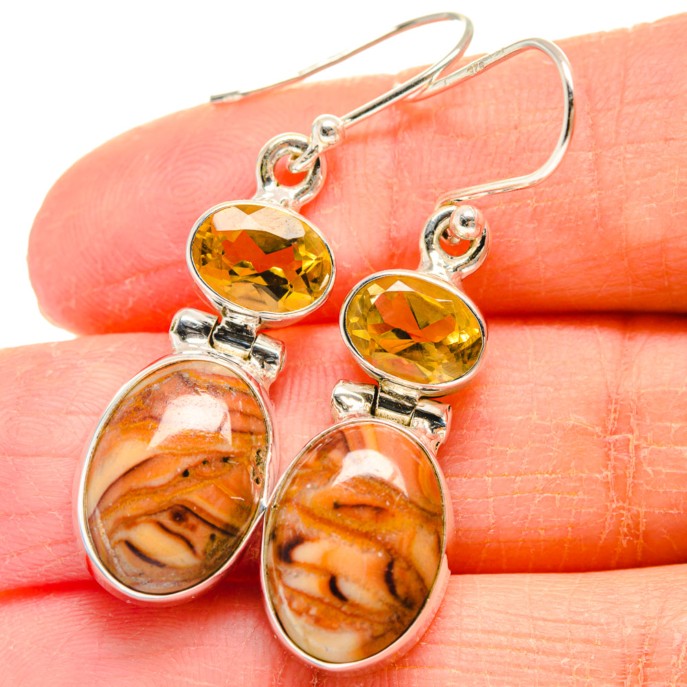 Imperial Jasper Earrings handcrafted by Anasilvercos - EARR424148