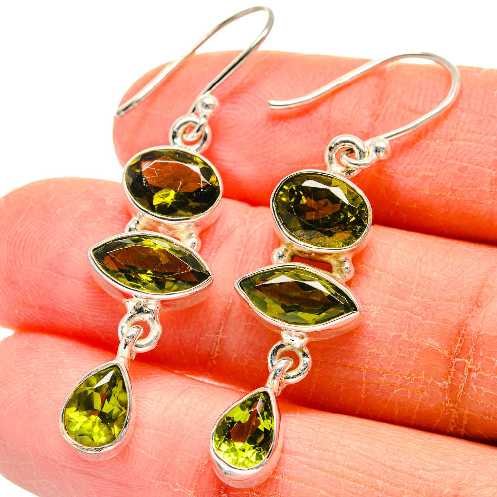 Peridot Earrings handcrafted by Anasilvercos - EARR424150