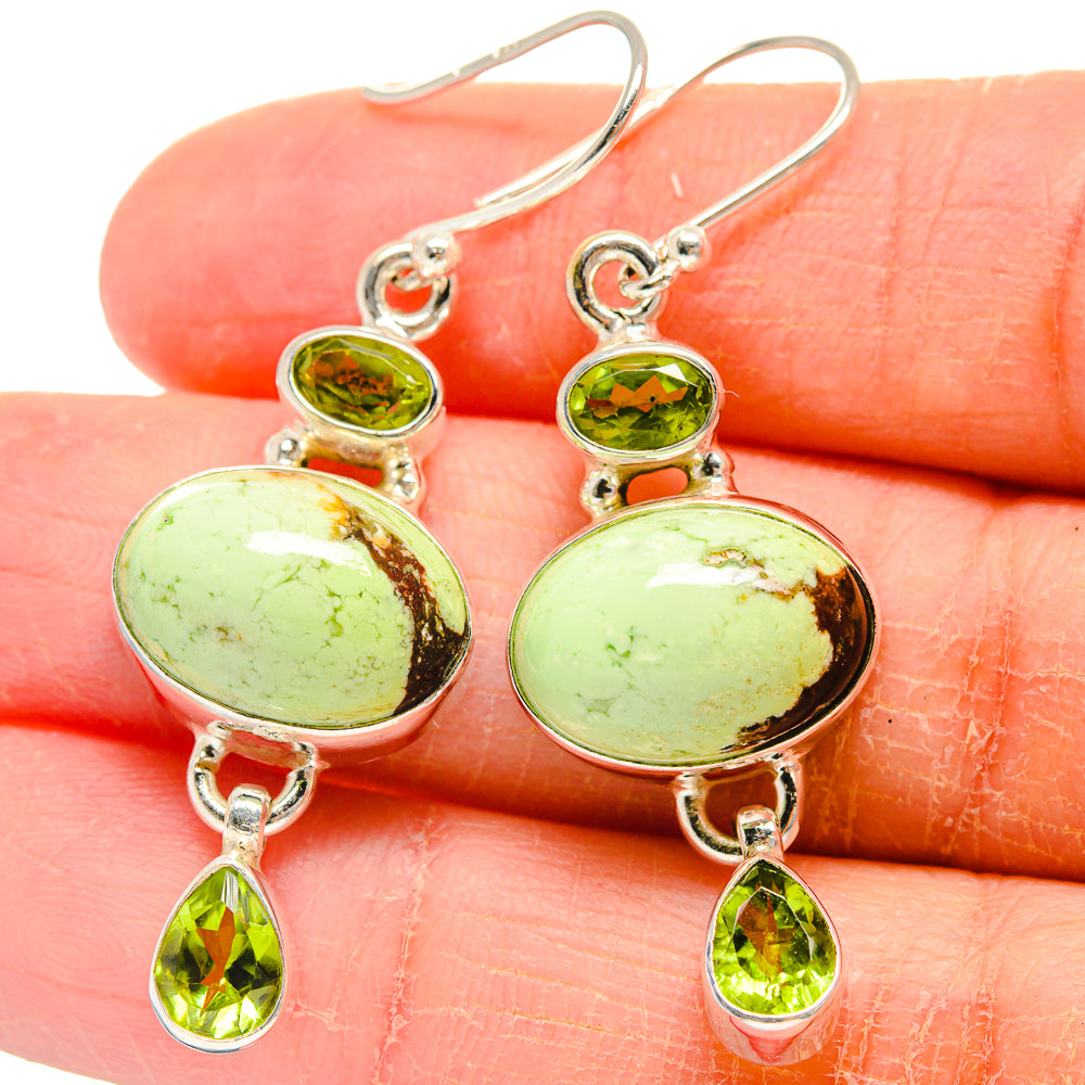 Lemon Chrysoprase Earrings handcrafted by Anasilvercos - EARR424151