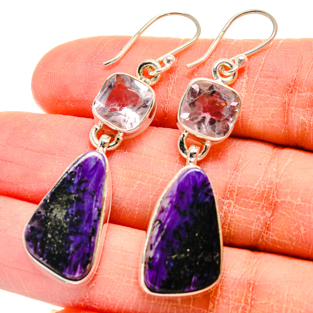 Charoite Earrings handcrafted by Anasilvercos - EARR424166