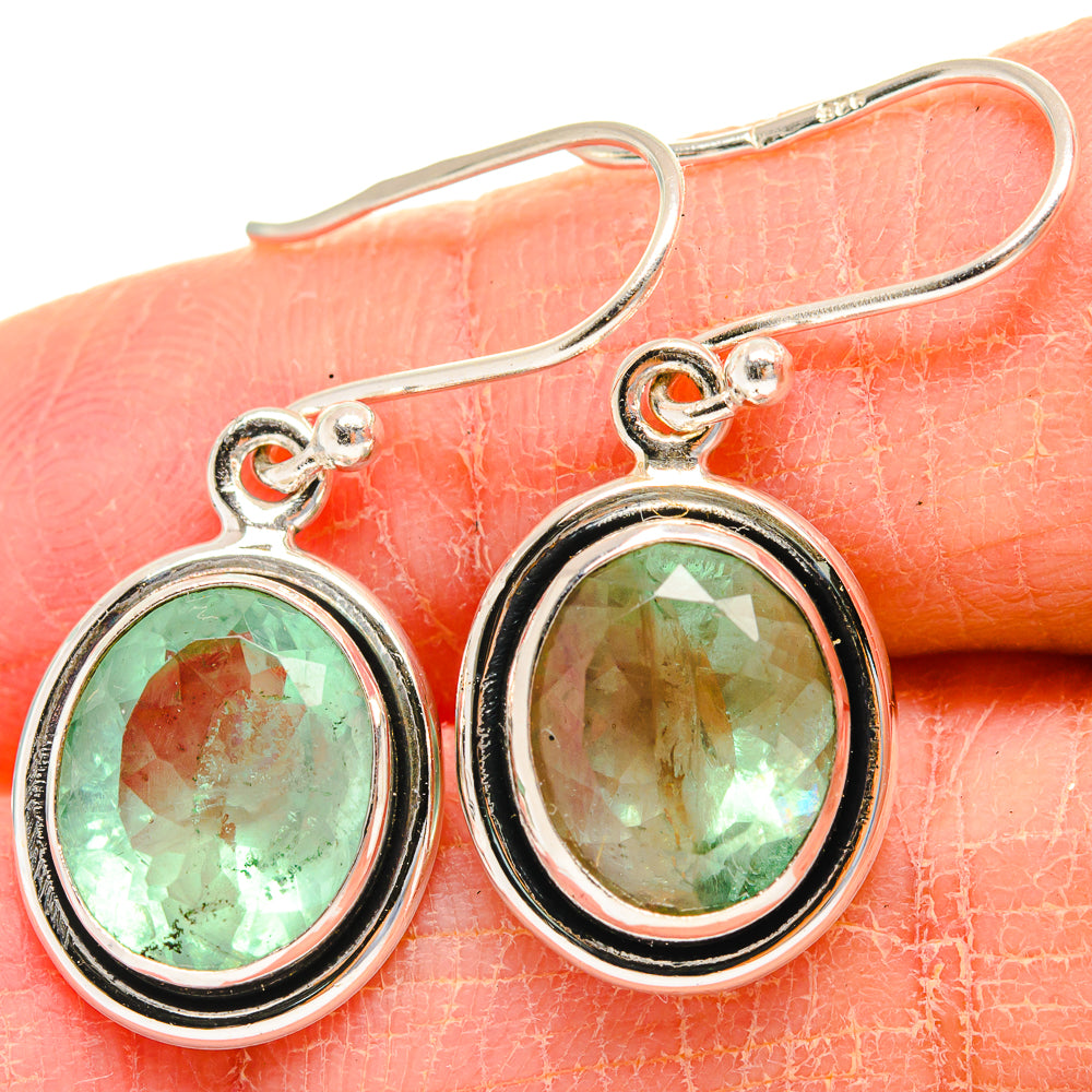 Green Fluorite Earrings handcrafted by Anasilvercos - EARR424174