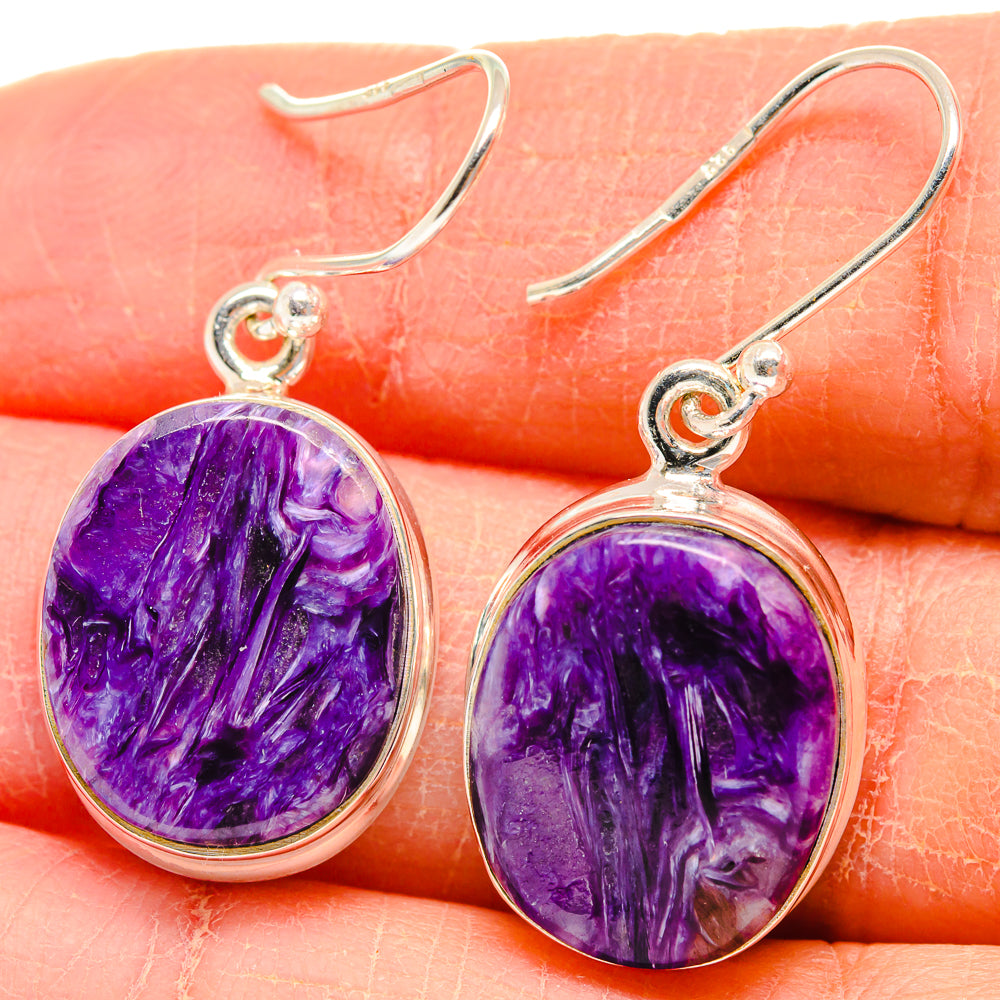 Charoite Earrings handcrafted by Anasilvercos - EARR424177