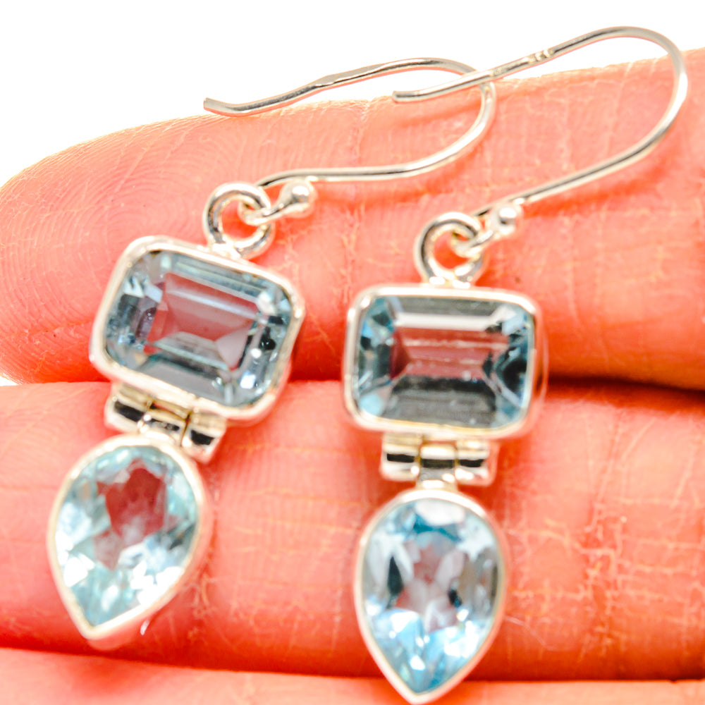 Blue Topaz Earrings handcrafted by Anasilvercos - EARR424180