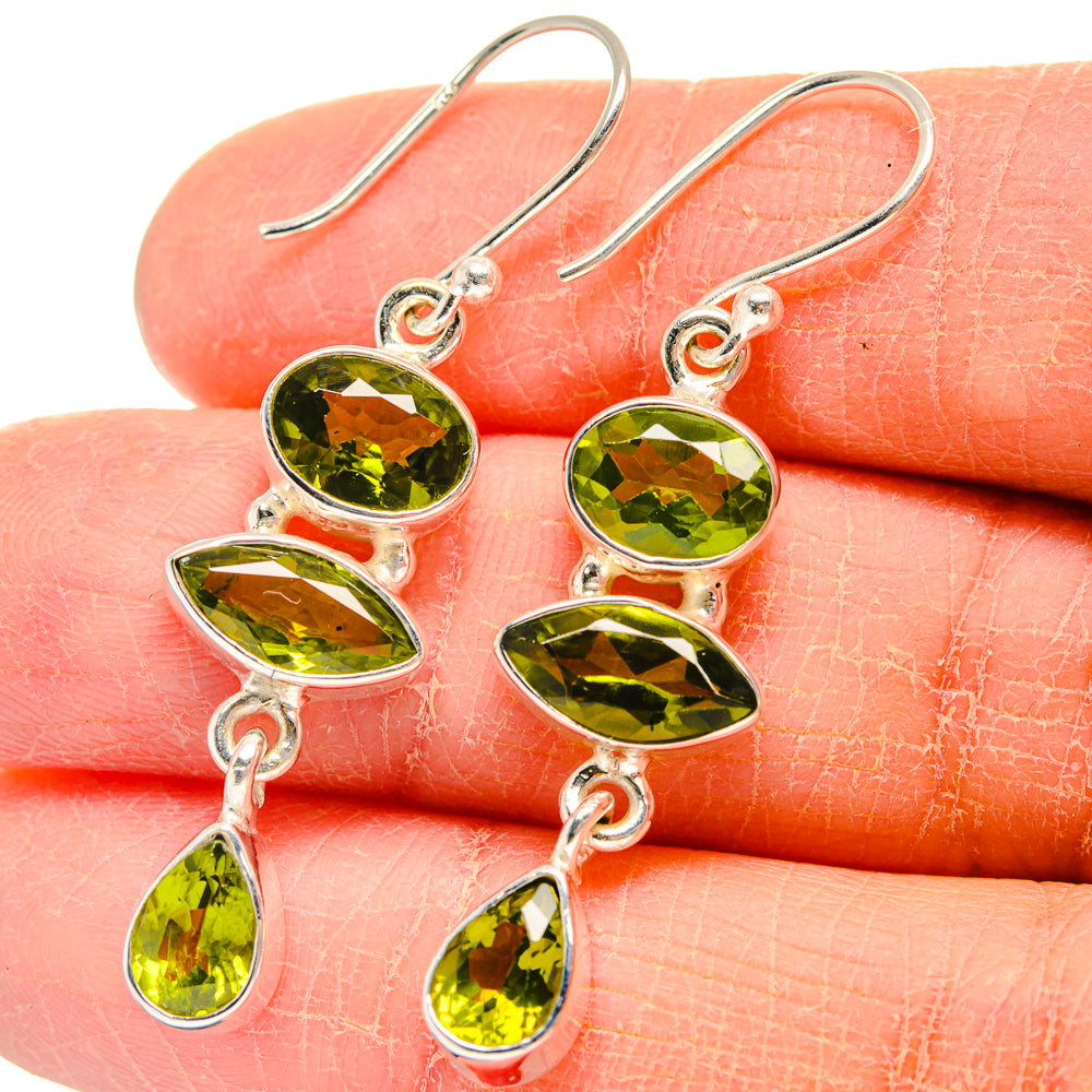 Peridot Earrings handcrafted by Anasilvercos - EARR424184