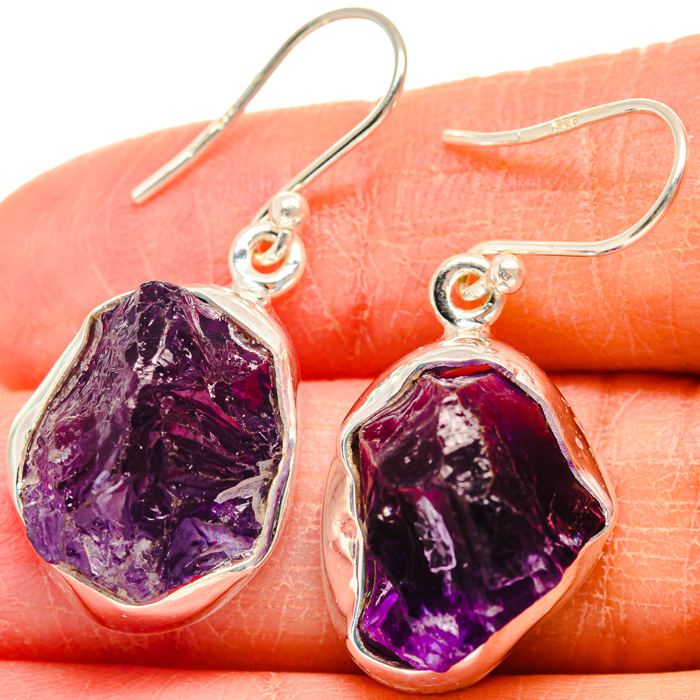 Amethyst Earrings handcrafted by Anasilvercos - EARR424195