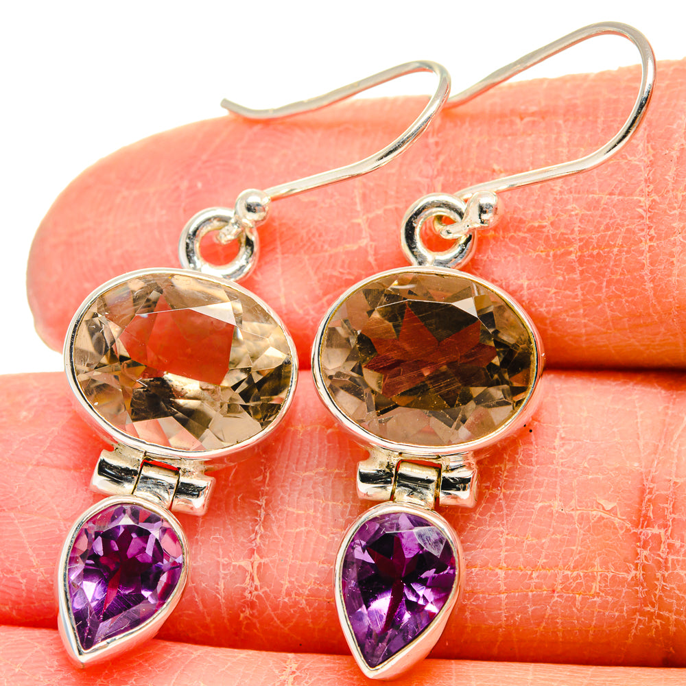 Smoky Quartz Earrings handcrafted by Anasilvercos - EARR424204