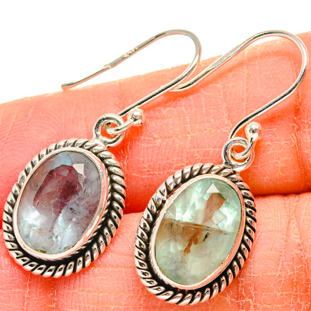 Blue Fluorite Earrings handcrafted by Anasilvercos - EARR424205