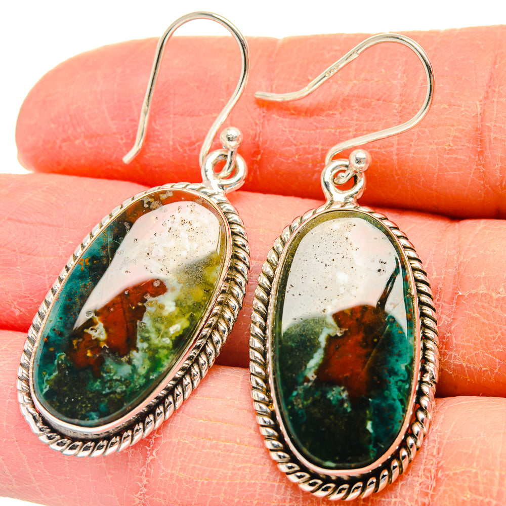 Ocean Jasper Earrings handcrafted by Anasilvercos - EARR424210