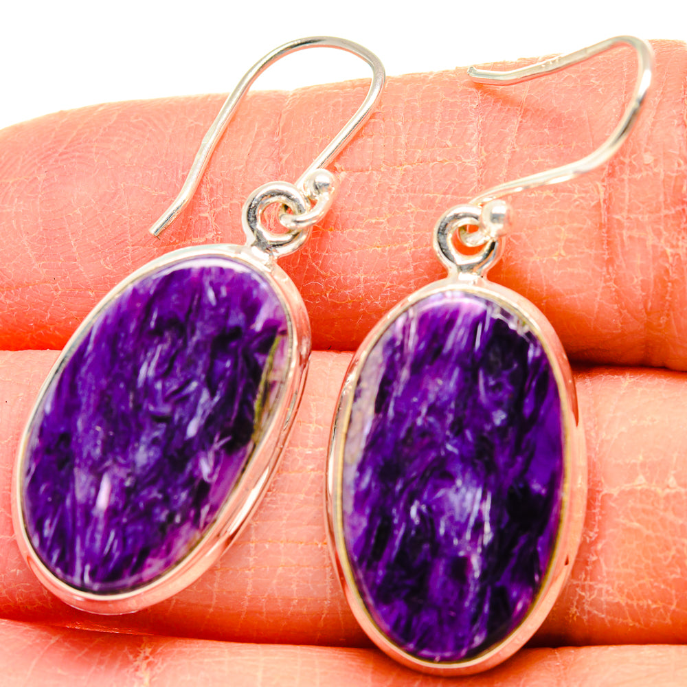 Charoite Earrings handcrafted by Anasilvercos - EARR424211