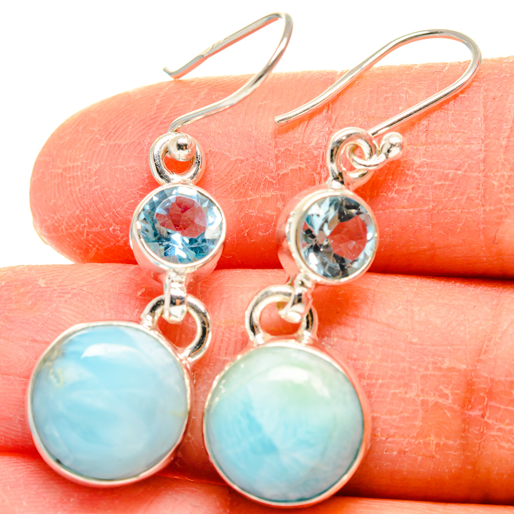 Larimar Earrings handcrafted by Anasilvercos - EARR424224