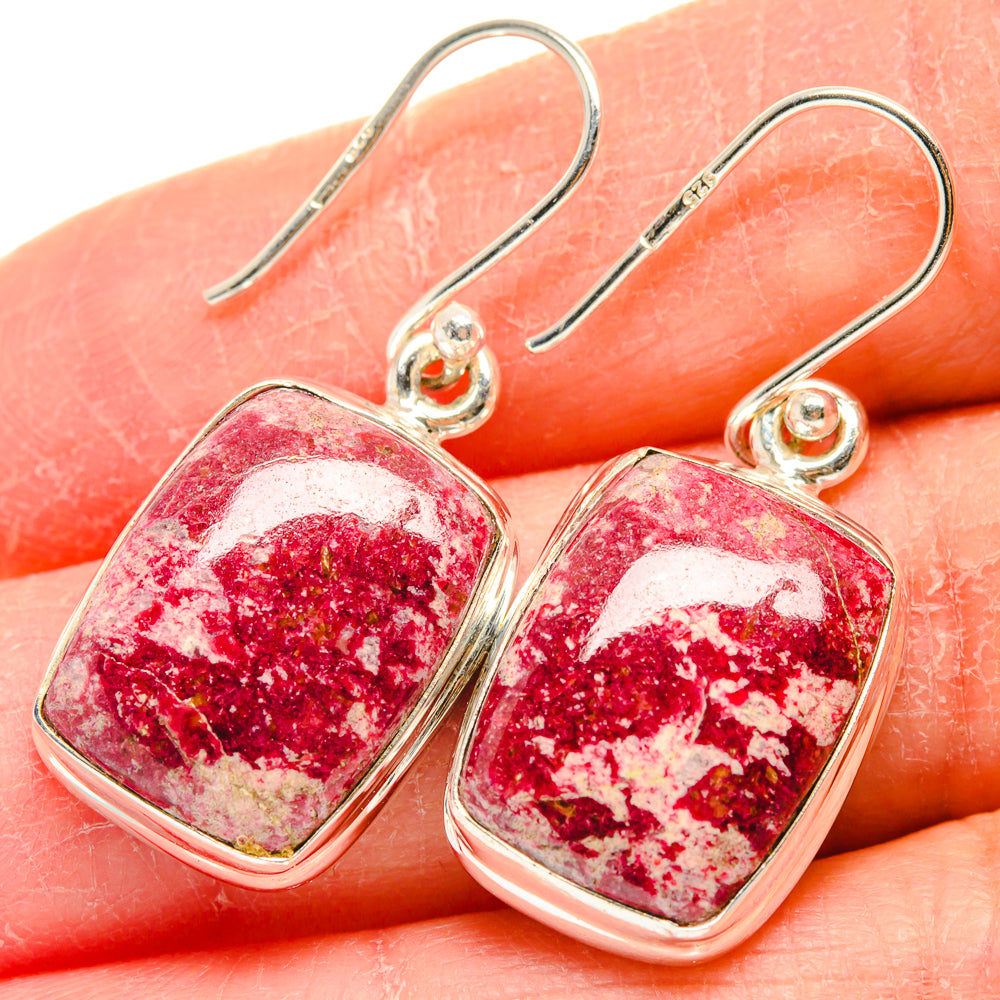 Thulite Earrings handcrafted by Anasilvercos - EARR424228