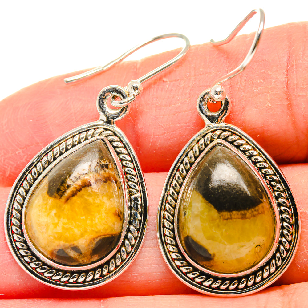 Septarian Nodule Earrings handcrafted by Anasilvercos - EARR424233