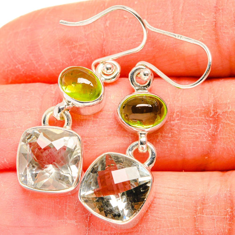 Green Amethyst Earrings handcrafted by Anasilvercos - EARR424236