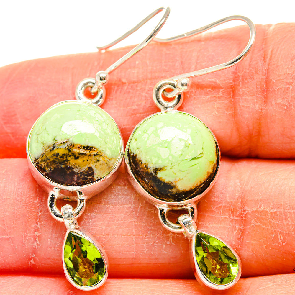 Lemon Chrysoprase Earrings handcrafted by Anasilvercos - EARR424250