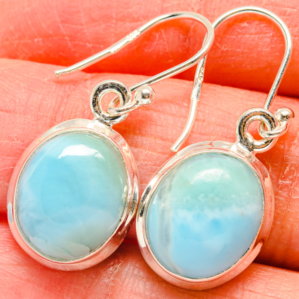 Larimar Earrings handcrafted by Anasilvercos - EARR424251
