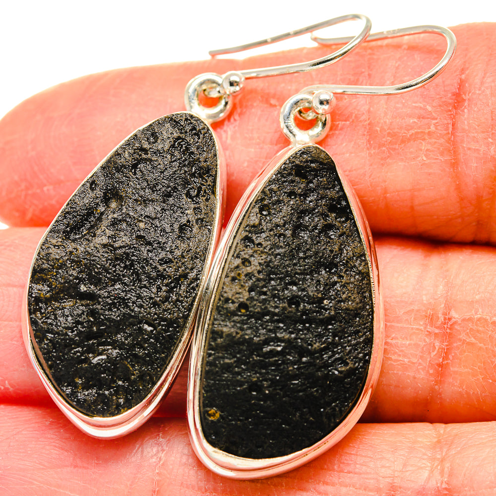 Tektite Earrings handcrafted by Anasilvercos - EARR424258
