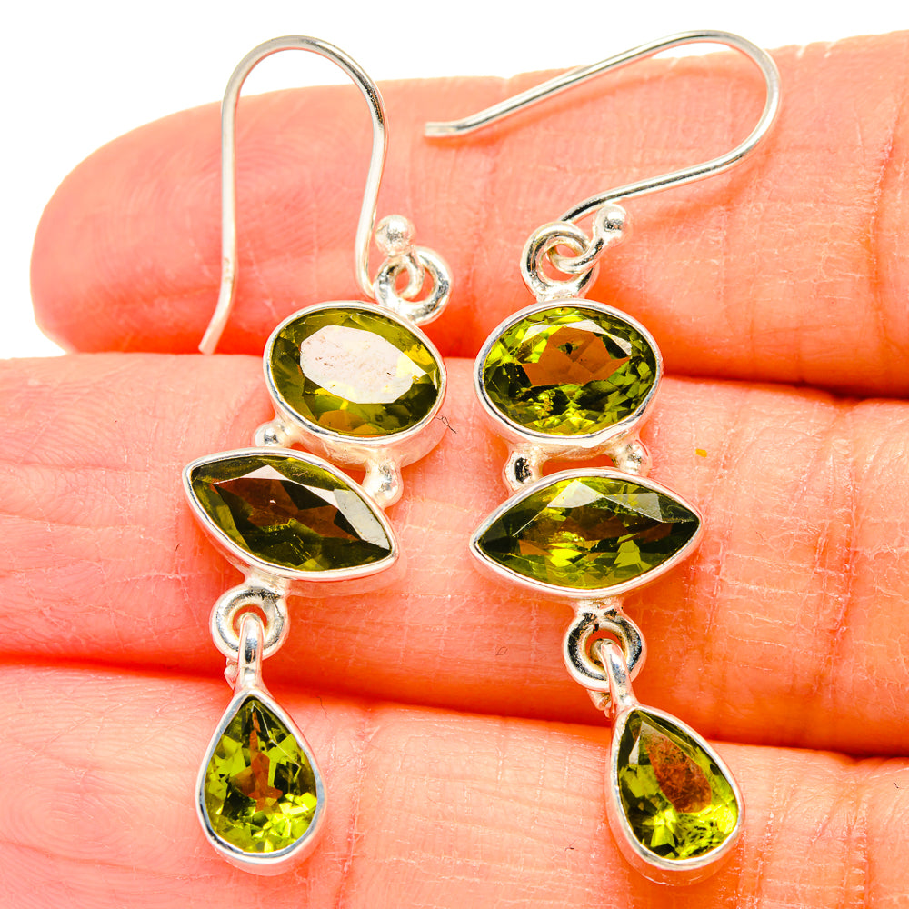 Peridot Earrings handcrafted by Anasilvercos - EARR424265