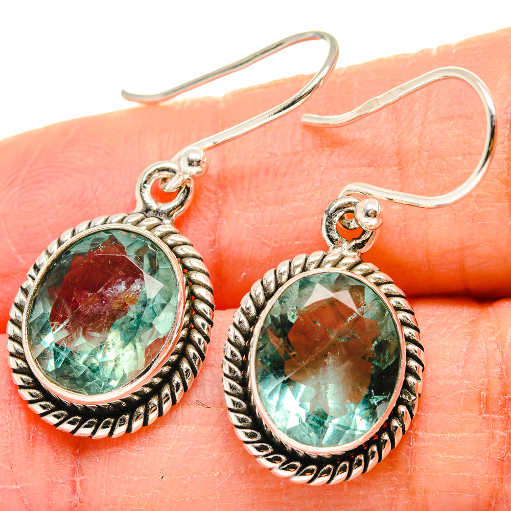 Green Fluorite Earrings handcrafted by Anasilvercos - EARR424267
