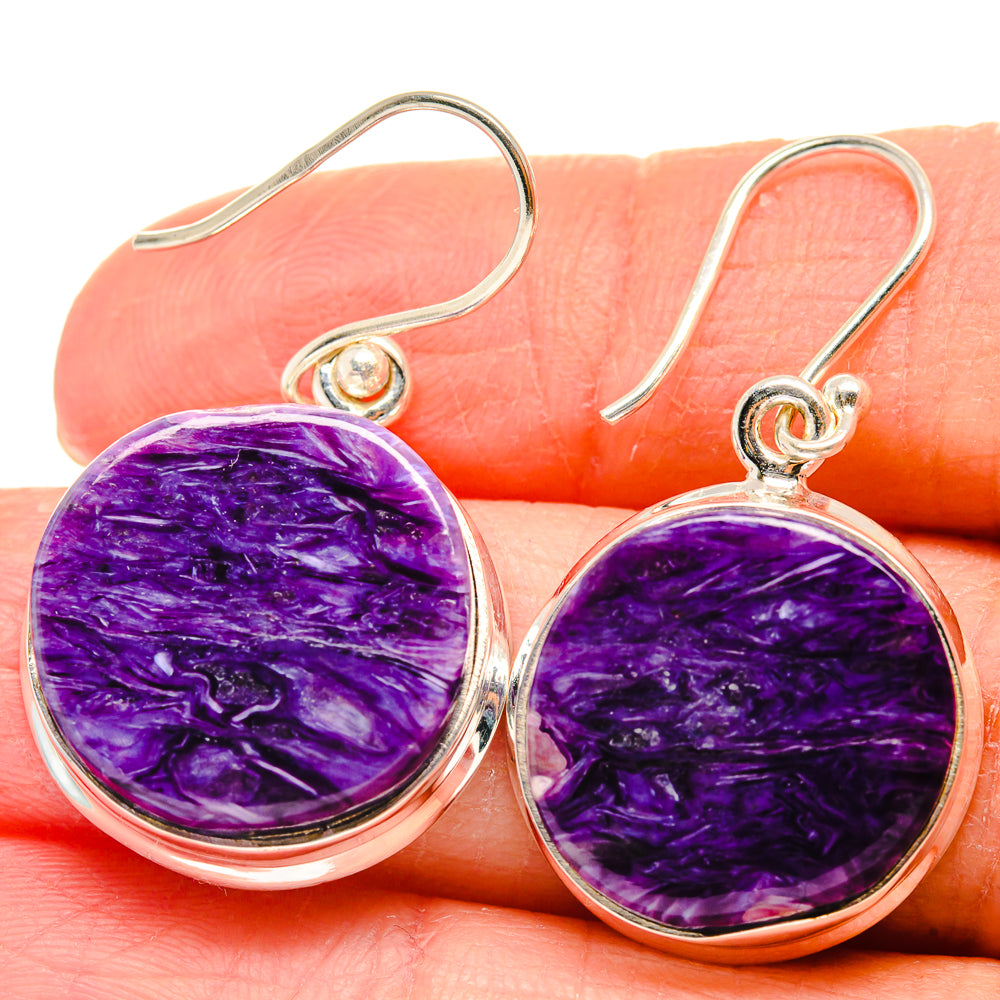 Charoite Earrings handcrafted by Anasilvercos - EARR424269