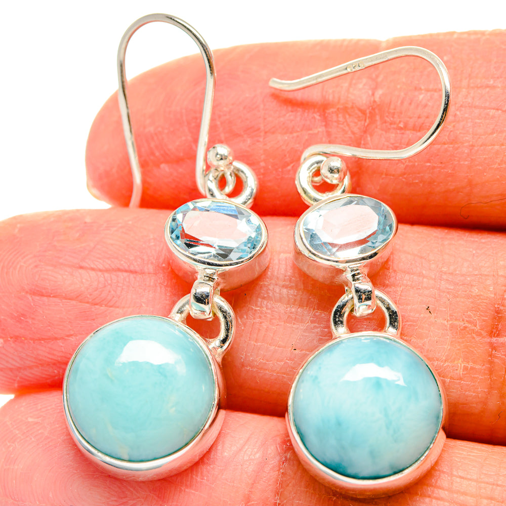 Larimar Earrings handcrafted by Anasilvercos - EARR424281