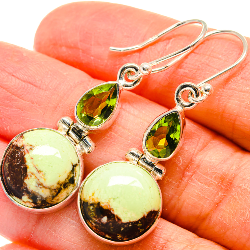 Lemon Chrysoprase Earrings handcrafted by Anasilvercos - EARR424286