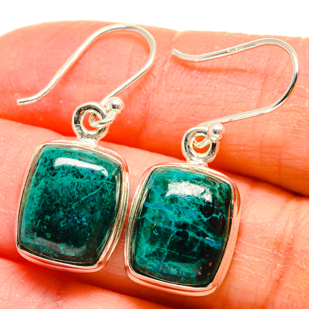 Shattuckite Earrings handcrafted by Anasilvercos - EARR424288