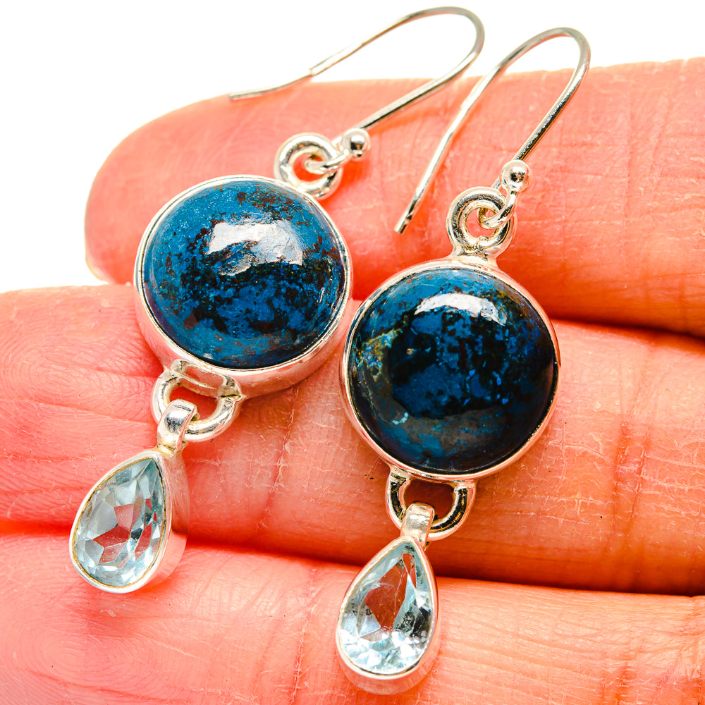 Shattuckite Earrings handcrafted by Anasilvercos - EARR424291